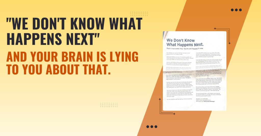 “We Don’t Know What Happens Next” — And Your Brain Is Lying to You About That